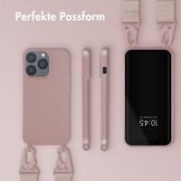 Selencia Silikonhülle mit abnehmbarem Band für das iPhone 13 Pro - Sand Pink