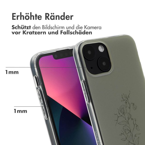 imoshion Design Hülle für das iPhone 13 Mini - Floral Green