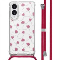 imoshion Design Hülle mit Band Samsung Galaxy S25 Edge - Dusty Rose Connected Hearts