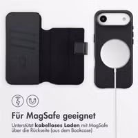 Accezz 2-in-1 Klapphülle aus Leder mit MagSafe Apple iPhone Air - Onyx Black