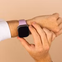 imoshion Silikon-Armband⁺ für  Apple Watch Series 1 t/m 11 / SE / Ultra (44/45/46/49 mm) - Größe M/L - Mauve