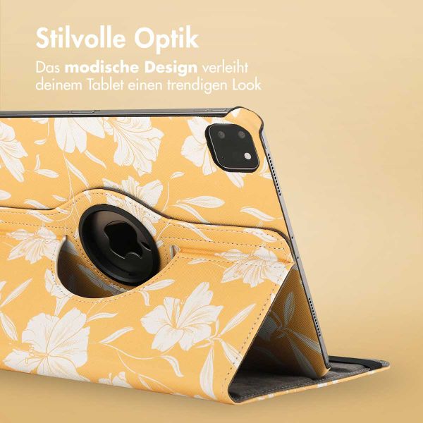 imoshion 360° drehbare Design Klapphülle Apple iPad Pro 11 (2024) M4 - Yellow Flowers