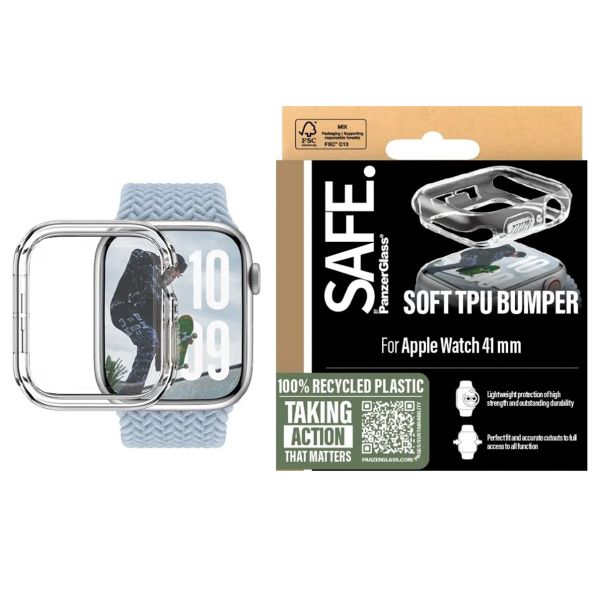 SAFE by PanzerGlass Bumper für die Apple Watch 7-9 / SE 2024 - 45 mm - Transparent