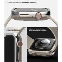 Ringke Bezel Styling für die Apple Watch Series 7 / 8 / 9 - 41 mm - Hairline Plain Silver