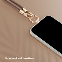 Selencia Handykette Set mit Perlen und Muscheln - Mocha Brown