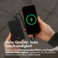 imoshion Ultra Series Aluminium | Powerbank 20.000 mAh - Schnellladen bis 33W - Black