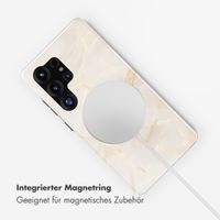 Selencia Vivid Rückabdeckung mit MagSafe Samsung Galaxy S25 Ultra - Golden Beige Marble