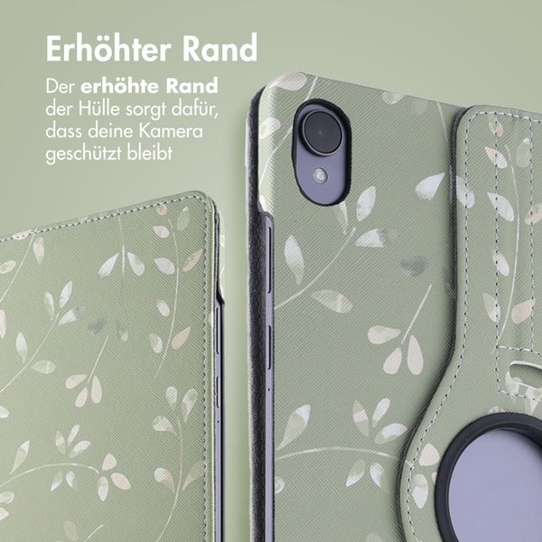 imoshion 360° drehbare Design Klapphülle Samsung Galaxy Tab S11 - Green Flowers