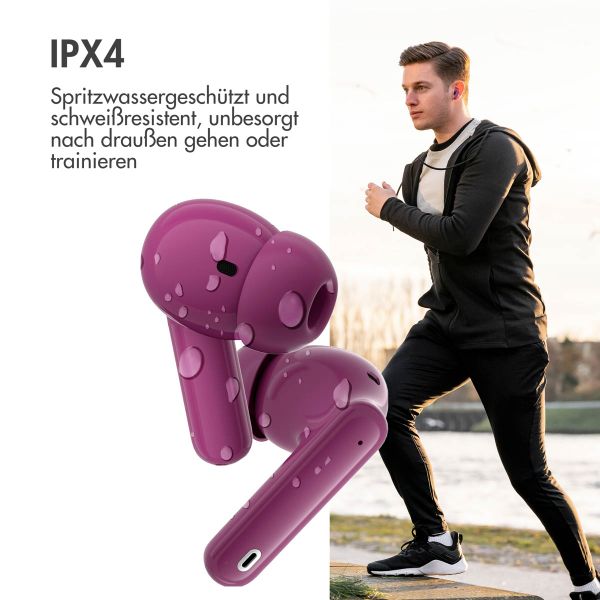 imoshion Aura Pro Earbuds – Kabellose Kopfhörer – Kabellose Bluetooth-Kopfhörer – Mit ANC-Geräuschunterdrückungsfunktion - Bordeaux