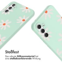 imoshion SilikonHülle design mit Band Samsung Galaxy A54 (5G) - Green Flower Distance