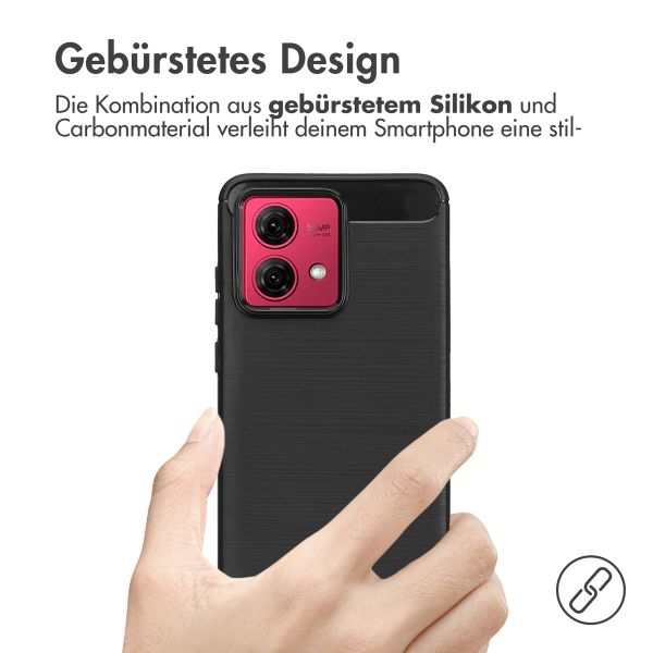 imoshion Brushed Back Cover Motorola Moto G84 - Schwarz