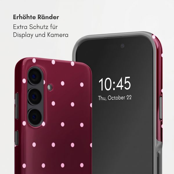 Selencia Vivid Back Cover Samsung Galaxy S24 - Happy Dots Burgundy