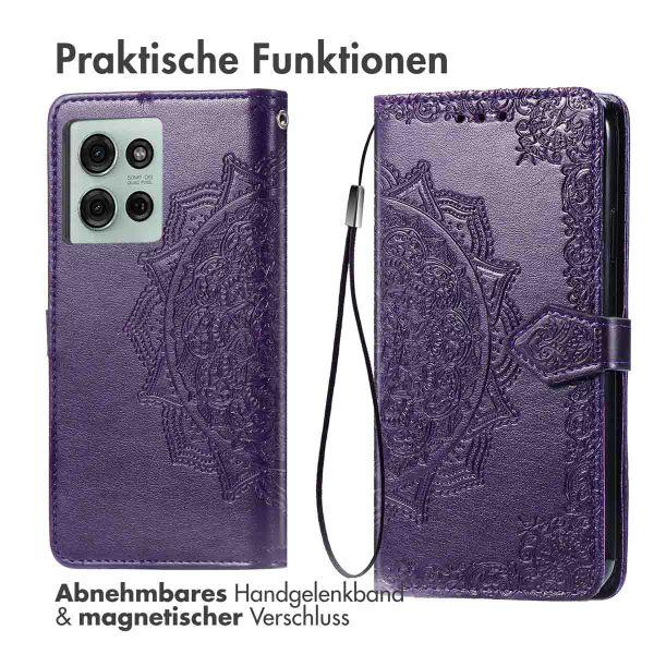 imoshion Mandala Klapphülle Motorola Moto G75 5G - Violett