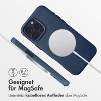 Accezz MagSafe Leather Backcover für das Apple iPhone 16 Pro Max - Nightfall Blue