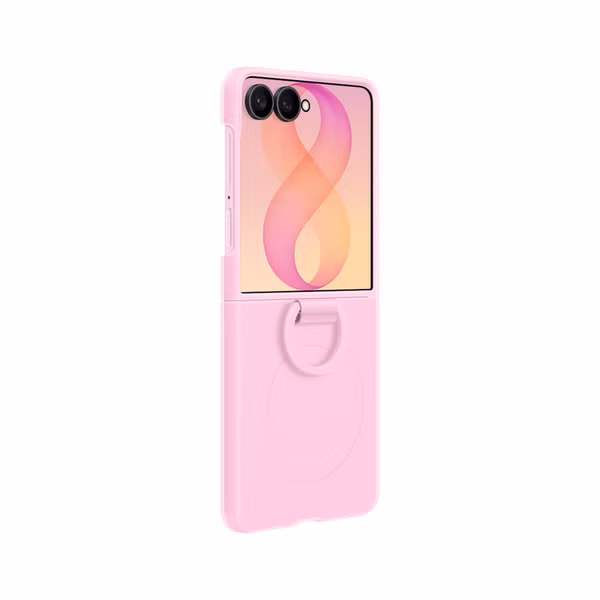 Samsung Silicone Magnet Cover Ring Samsung Galaxy Z Flip 8 - Rosa