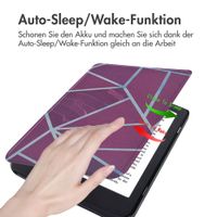 imoshion Design Slim Hard Case Sleepcover für das Kobo Nia - Bordeaux Graphic