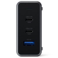 Satechi USB-C 100 Watt GaN Kompaktladegerät | Kompaktes Schnellladegerät mit Verlängerungskabel - Space Grau