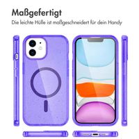 imoshion Sparkle Back Cover mit MagSafe für das Apple iPhone 12 (Pro) - Glitzer Violett