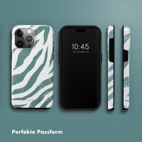Selencia Vivid Back Cover Apple iPhone 15 Pro Max - Colorful Zebra Pine Blue