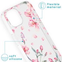 imoshion Design Hülle für das iPhone 13 - Blume - Rosa