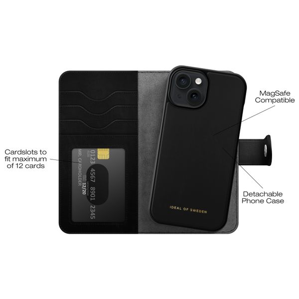 iDeal of Sweden Magnet Wallet+ Klapphülle Apple iPhone 15 - Black