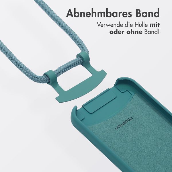 imoshion Color Backcover mit abnehmbarem Handykette und MagSafe Apple iPhone 13 - Dunkelgrün