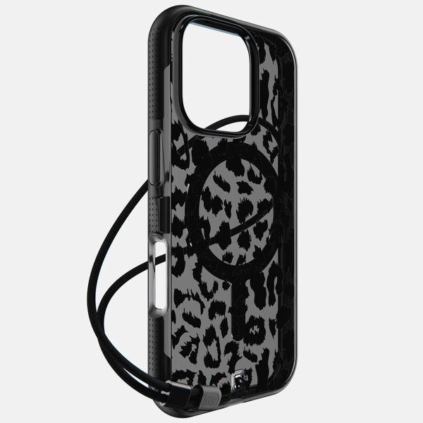 BodyGuardz Ace Pro MagSafe Back Cover für das iPhone 16 Pro - Black Leopard