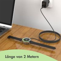 imoshion Ladestation für die Garmin Smartwatch | USB-A-Ladekabel - 2 Meter - Schwarz