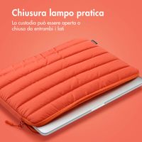 imoshion Puffer Laptop Hülle 13-14 Zoll - Laptop Sleeve - Apricot Crush Orange