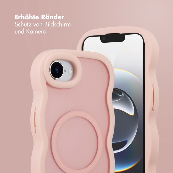 Selencia Wavy Backcover mit MagSafe Apple iPhone 16e - Soft Pink