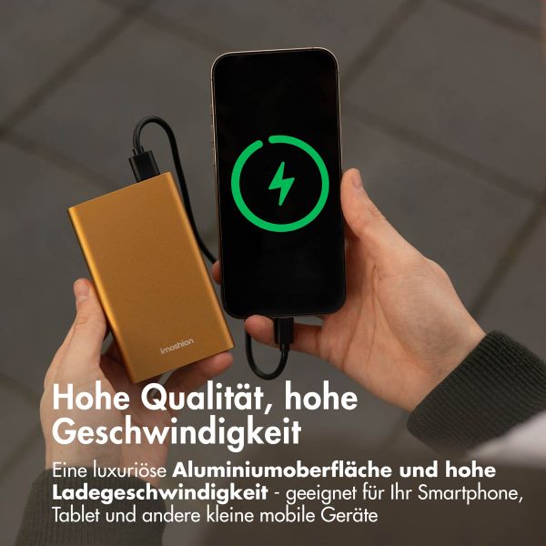 imoshion Ultra Series Aluminium | Powerbank 20.000 mAh - Schnellladen bis 33W - Gold