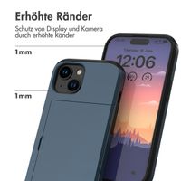 imoshion Backcover mit Kartenfach Apple iPhone 15 - Dunkelblau
