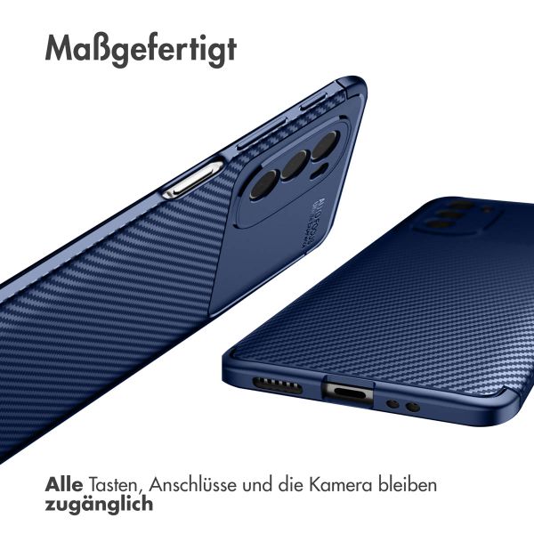 imoshion Carbon-Hülle für das Motorola Moto G41 - Blau