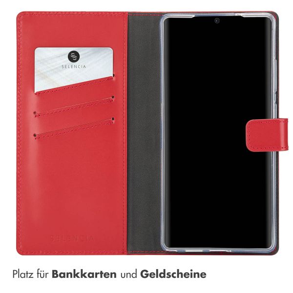 Selencia Echtleder Klapphülle Samsung Galaxy S25 Ultra - Rot