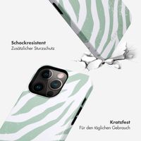 Selencia Vivid Back Cover Apple iPhone 13 Pro - Colorful Zebra Sage Green
