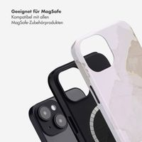 Selencia Vivid Tough Back Cover MagSafe für das iPhone 14 - Marble Light Brown