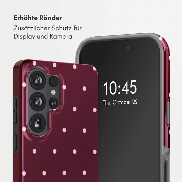 Selencia Vivid Rückabdeckung mit MagSafe Samsung Galaxy S26 Ultra - Happy Dots Burgundy