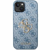 Guess 4G Metal Logo Back Cover für das iPhone 14 - Blau