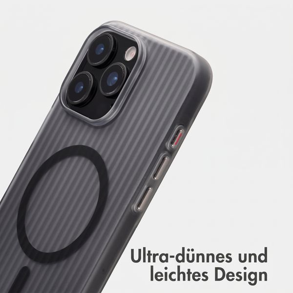 Accezz Lite Backcover mit MagSafe | Fluted | Apple iPhone 16 Pro - Grau