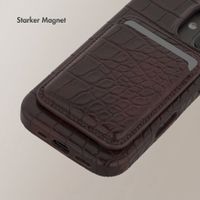 Selencia Croco Kartenhalter mit MagSafe - Choco Brown