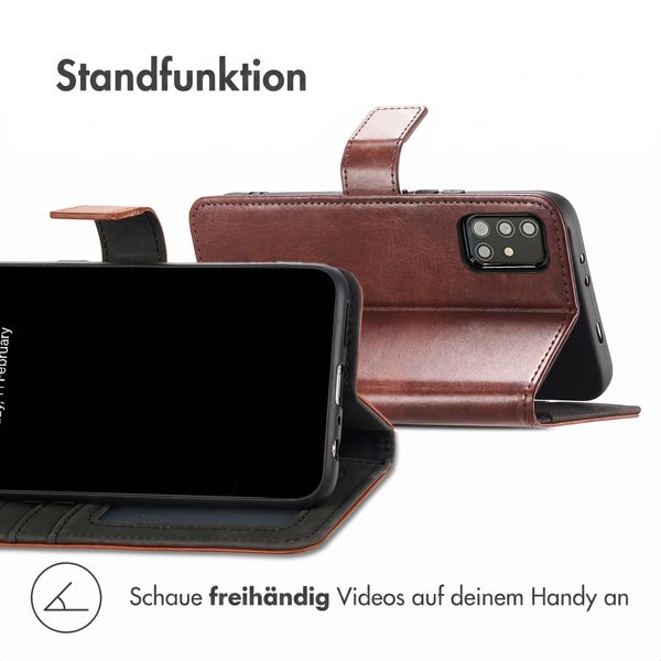 imoshion Luxuriöse Klapphülle Samsung Galaxy A51 - Dunkelbraun