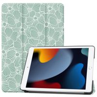 imoshion Design Trifold Klaphülle Apple iPad 9 (2021) 10.2 Zoll / iPad 8 (2020) 10.2 Zoll / iPad 7 (2019) 10.2 Zoll - Botanica