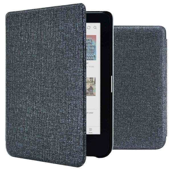 imoshion Canvas Sleepcover Klapphülle für das Kobo Clara Colour / Kobo Clara BW - Glitter Schwarz