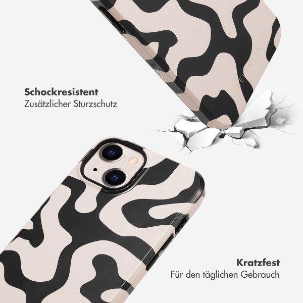 Selencia Vivid Tough Back Cover für das iPhone 14 - Art Wave Black