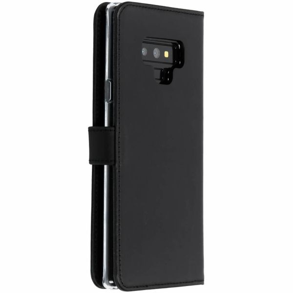 Selencia Echtleder Klapphülle für das Samsung Galaxy Note 9 - Schwarz
