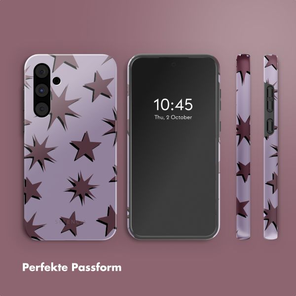 Selencia Vivid Back Cover Samsung Galaxy A55 - Stars Plum Lilac