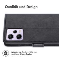 imoshion Luxuriöse Klapphülle für das Xiaomi Redmi Note 12 Pro Plus - Schwarz