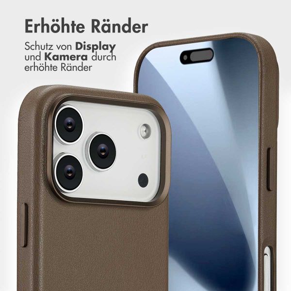 Accezz 2-in-1 Klapphülle aus Leder mit MagSafe Apple iPhone 17 Pro - Kaffeebraun
