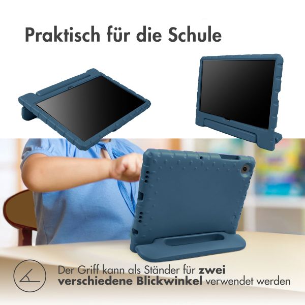 imoshion Schutzhülle mit Handgriff kindersicher für das iPad 11 (2025) 11 Zoll / iPad 10 (2022) 10.9 Zoll - Dunkelblau