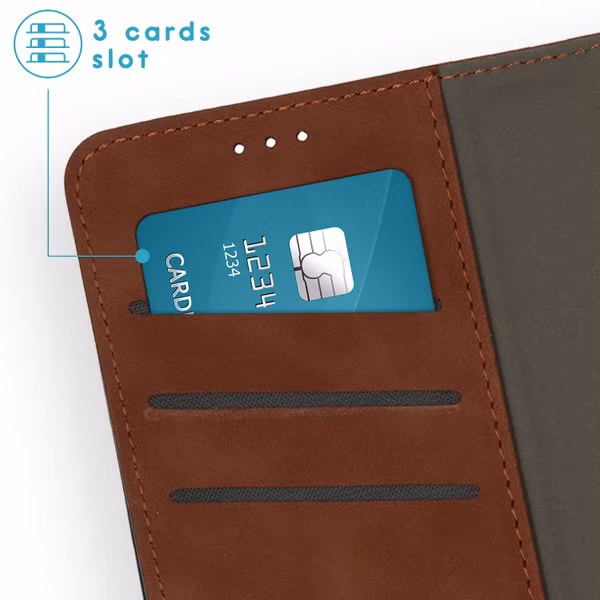 imoshion Entfernbare 2-1 Luxus Klapphülle für das Samsung Galaxy S25 Plus - Braun